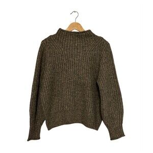 Madewell Loretto Mockneck Sweater Pullover Brown Small